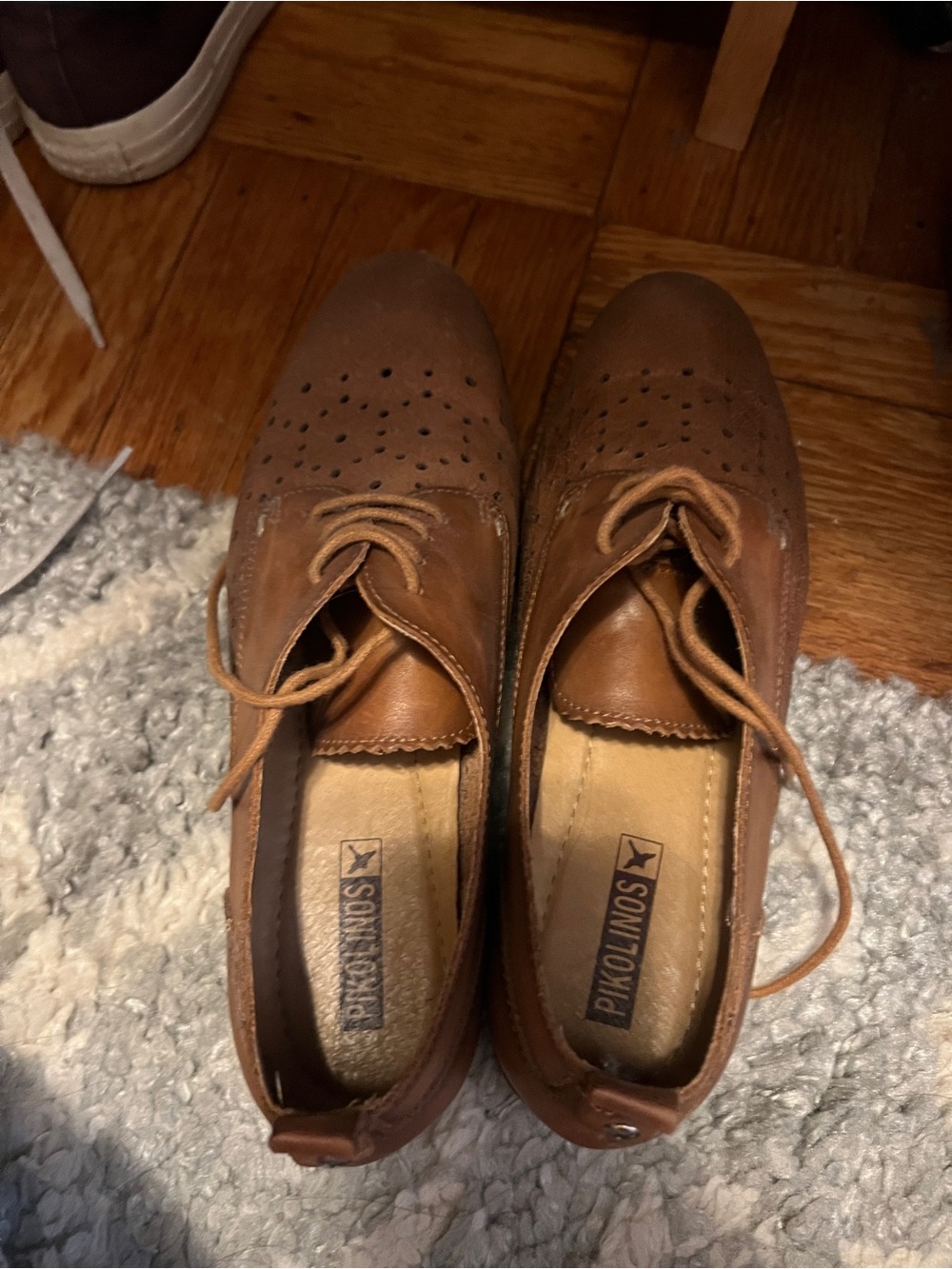 Pikolinos women's  Brown Leather Lace-Up Oxford size 38/7.5